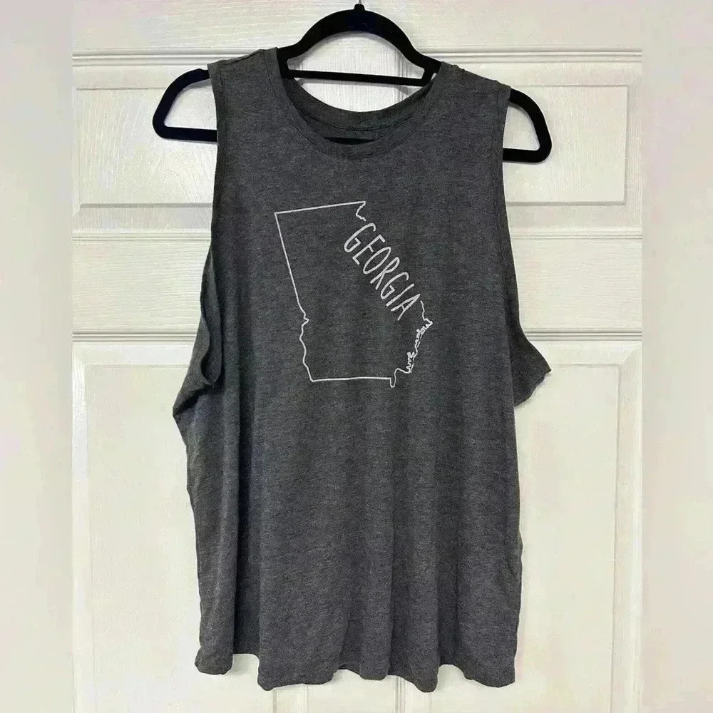 Woman’s XXL 2X Home Free Georgia Tank Top Summer Shirt State Of Georgia
